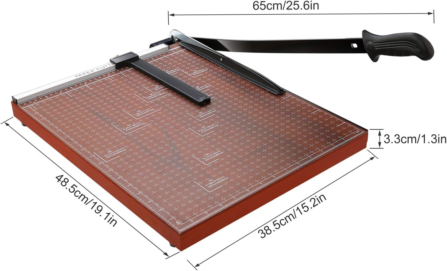 A2-B7 Paper Trimmer Paper Cutter Heavy Duty Trimmer Gridded Paper Photo Guillotine Craft Machine 18 inch Cut Length 12 Sheets Capacity for Office Home Use : Office Products