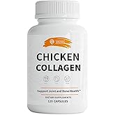 SIRUNES Chicken Collagen Capsules - Type II Collagen Nutritional Supplement for Joint, Skin & Bone Support - Non-GMO, Anti-Aging Dietary Supplements with Hydrolyzed Collagen Peptides - 120 Capsules