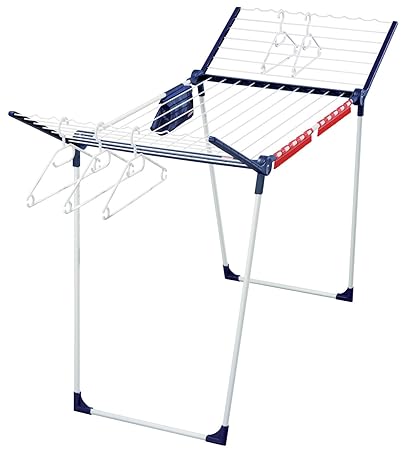 Leifheit Standtrockner Pegasus 200 Solid Deluxe mit 20 m Trockenlänge, Wäscheständer für lange Wäschestücke, Flügelwäschetroc