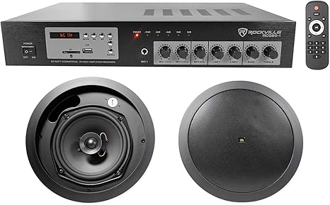 Amazon Com 2 Jbl 6 5 Black Commercial Ceiling Speakers Amp 4