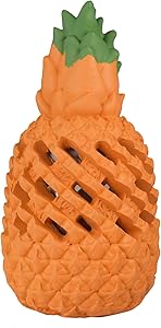 NanaCare Pineapple Dog Chew Toys for Aggressive Chewers - Tough Indestructible Flavored Dental Dog Toy for Large Breed Dogs - Heavy-Duty Interactive Rubber Puppy Treat Chewy Toy for Small, Big Puppies