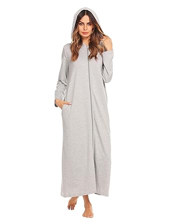 zip up sweatshirt robe