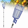 Ginbel Direct Fruit Picker Pole with Basket Segmented Fruit Picker Pole Tool for Apple Avocado Cherry Lemon Mango Orange Peach Picking(40-130")