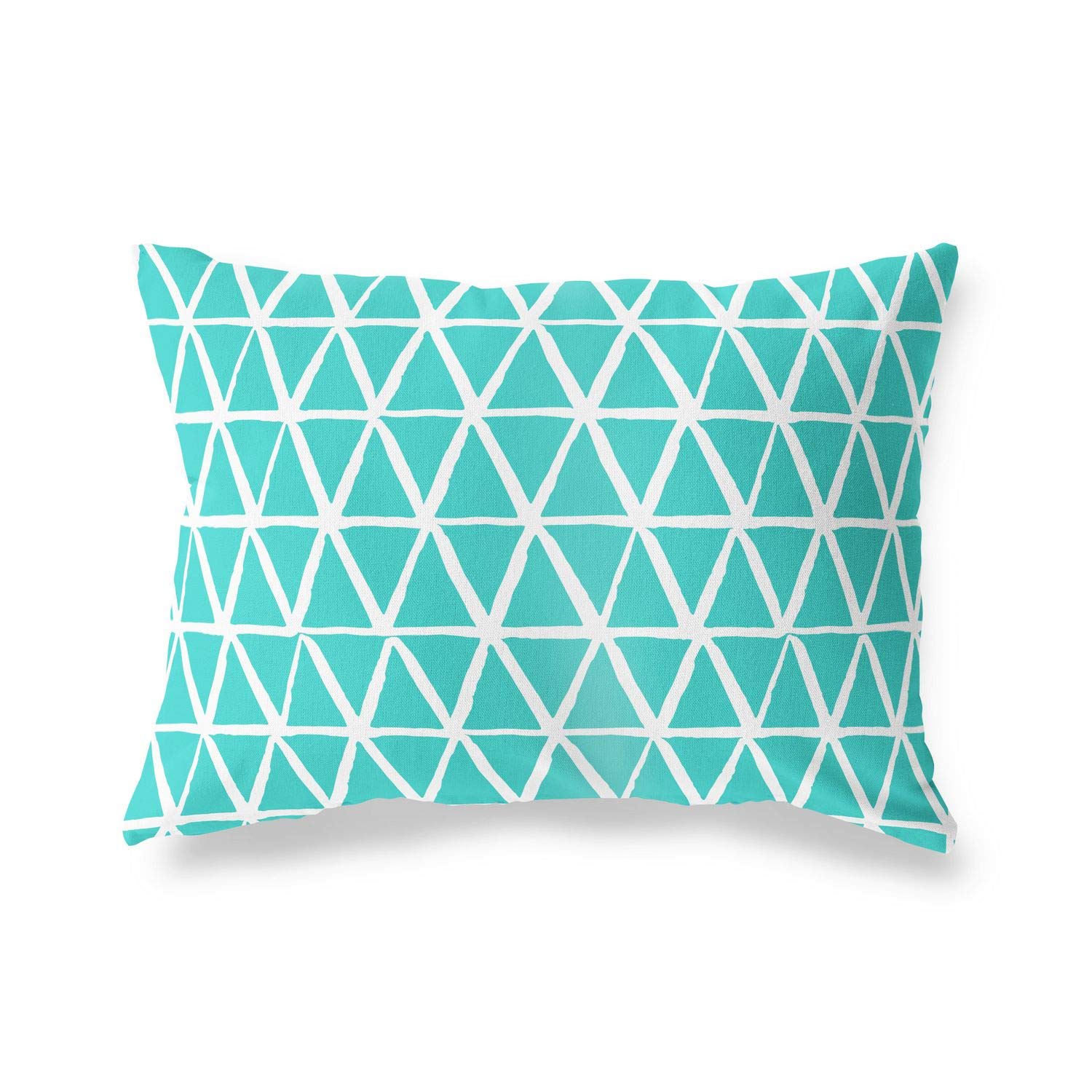 Bonamaison Decorative Cushion Cover Turquoise & White, Throw Pillow Covers, Home Decorative Pillowcases for Livingroom, Sofa, Bedroom, Size: 35x50 Cm - Designed and Manufactured in Turkey