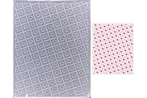 DDOUJOY Heart Background Plastic Embossing Folders for Card Making Scrapbooking and Other Paper Crafts 3120801