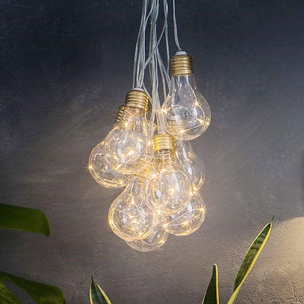 Lumify® USB Chargeable Outdoor Solar Powered Vintage Bulb Lights -20 Bulbs