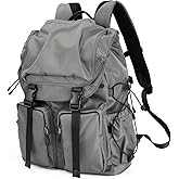 BJIAX Vintage Laptop Backpack for Men & Women, 30L Functional Stylish Backpack with Stretchy Side Pocket Design, Water Resistant College Work Commuter Travel Backpack Fits 15.6 Inch Tablet, Notebook