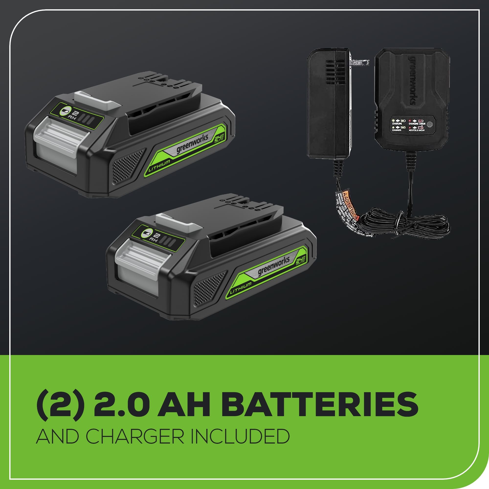 Greenworks 24V MAX Cordless Brushless Drill & Impact Driver Combo Kit, Electric Drill Set, High Torque, Lightweight, Professional Grade, Includes 2x 2.0Ah Batteries, Charger, and Storage Bag