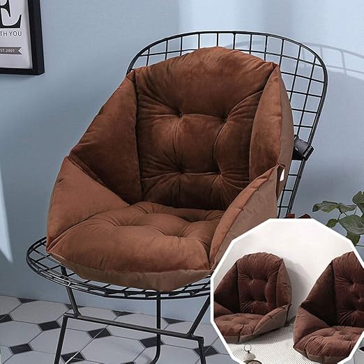 Amazon Com Hybb Seat Cushion Chair Pads Pearl Cotton Armchair Pad For Kitchen Chair 9cm Thick 18 8x18 8x16 Inch Color Brown Home Kitchen