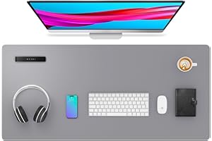 Leather Desk Pad Protector,Mouse Pad,Office Desk Mat, Non-Slip PU Leather Desk Blotter,Laptop Desk Pad,Waterproof Desk Writin