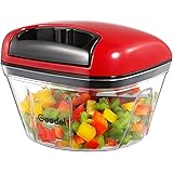 Manual Food Processor Vegetable Chopper, Geedel Pull Chopper with String, Food Chopper Vegetable Cutter for Veggies, Fruits, 
