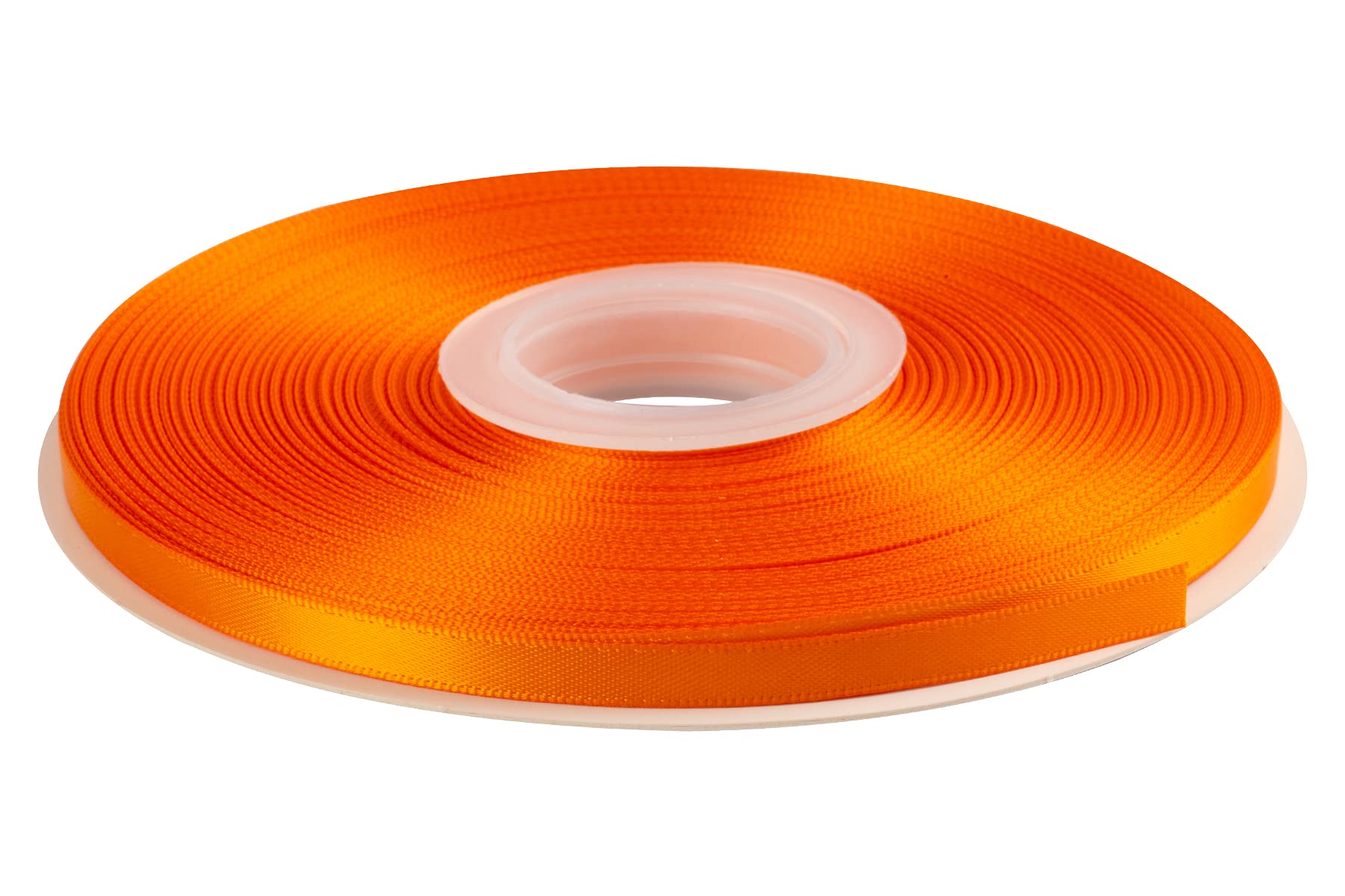 AVANAVA 6mm Wide Double Face Satin Ribbon - 45 Meters (668-Orange Peel)