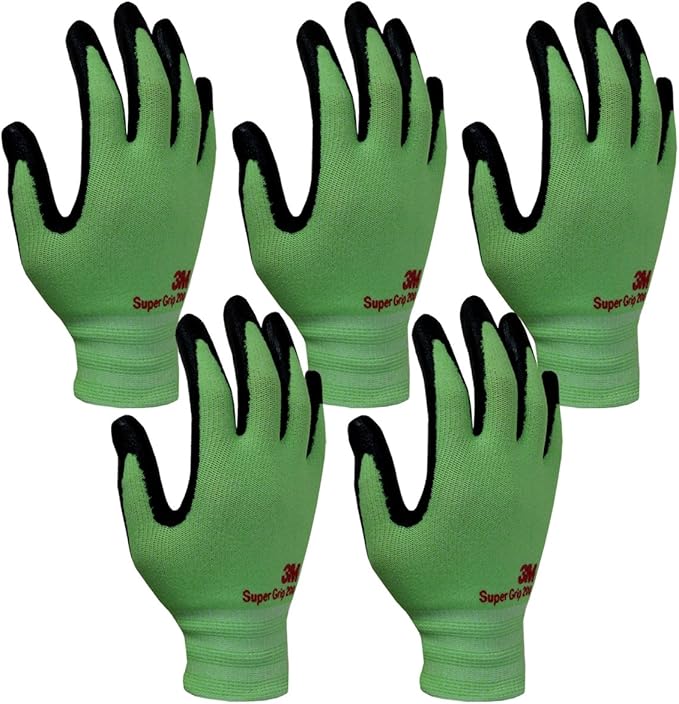3M Comfortable Grip Nitrile Foam Coated Gardening Work Gloves Green