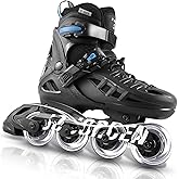 Inline Skates for Kids Girls and Boys, 4 Sizes Adjustable Roller Skates Blades with Full Light Up Wheels for Women Men, Durable Outer Shell, Roller Skates 4-12 Adults