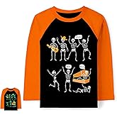 Mummy Halloween Shirt Boys Glow-in-the-Dark Sweatshirt Kids Pumpkin Fall Holiday Tee Toddler Puppy Dog Graphic Raglan Top
