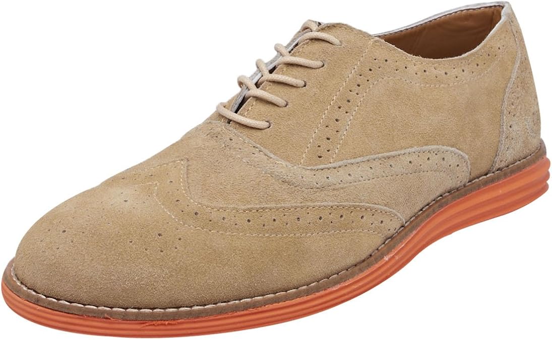 Buy Quads Men Beige Leather laceup9 Shoes at Amazon.in