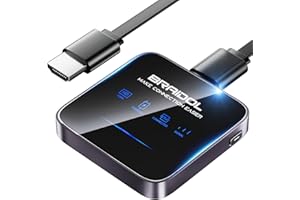 BRAIDOL 2026 Upgraded Wireless HDMI Display Dongle Adapter, Transmitter Streaming Media Video/Audio/File HDMI Wireless Extender from Smartphone,Laptop to HDTV/Monitor/Projector, Support Airplay DLNA Miracast
