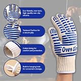 Juliyeh EN407 Oven Glove 932°F Five-Finger Non-Slip Silicone Kitchen Heat view 3