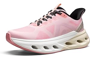 ALLSWIFIT Women's Slip On Walking Running Shoes Cushioned Non-Slip Arch Support Lightweight Breathable Comfortable Workout Gy