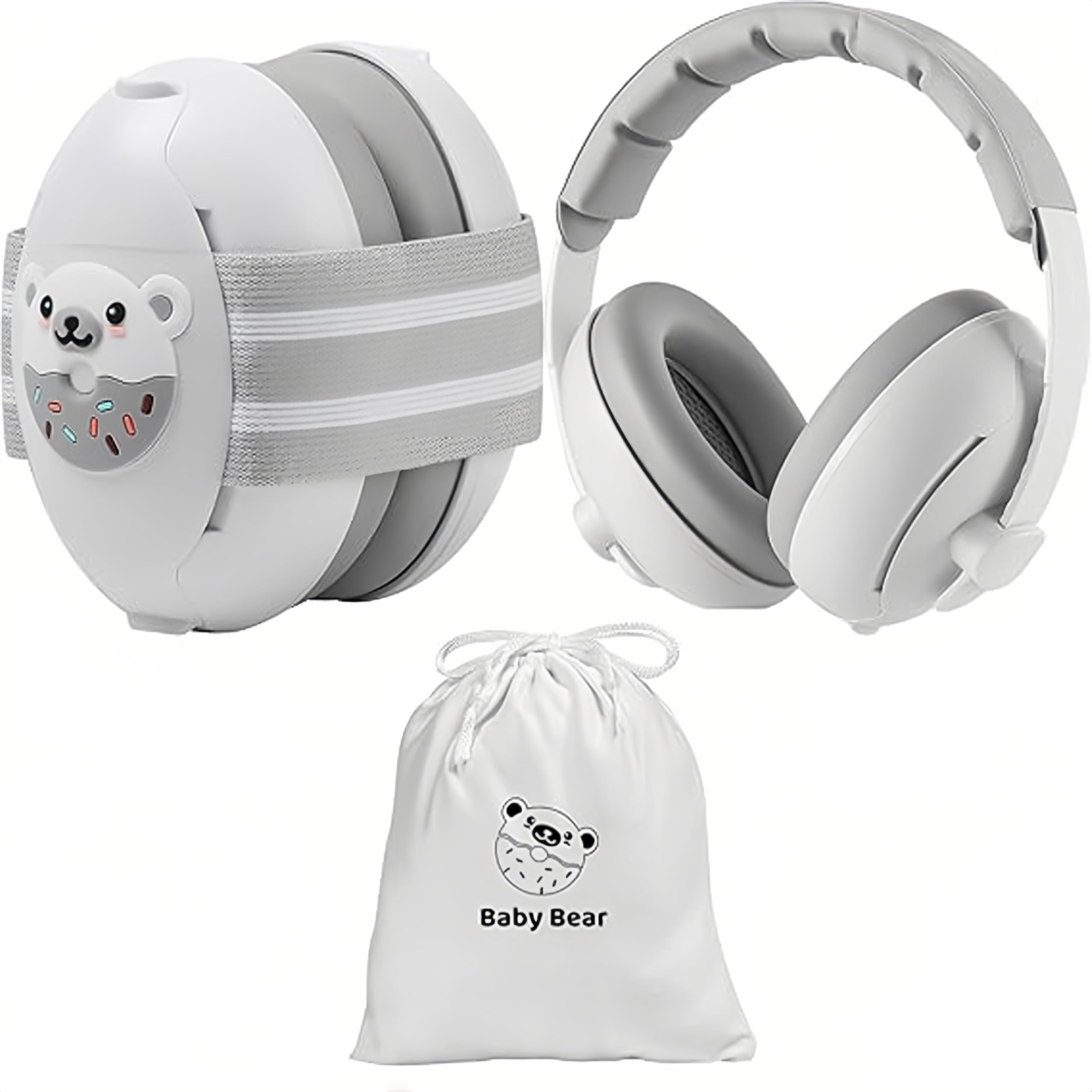 BOENFU Baby Ear Defender 2-in-1 for Babies and Toddlers up to 4 Years,CE & EN71 Certified - Adjustable Noise Reduction Earmuffs,Comfortable Baby Headphones Against Hearing Damage
