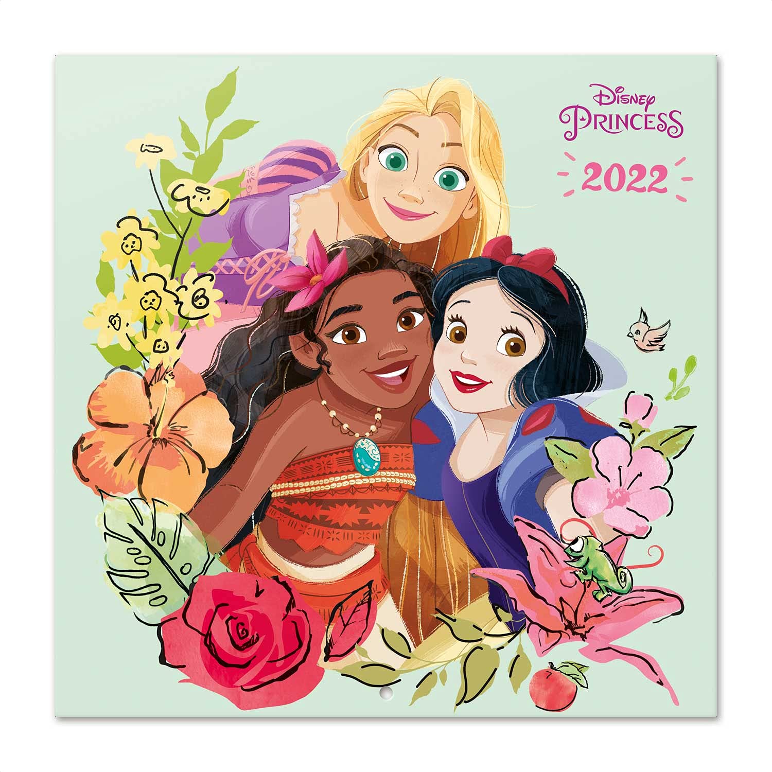 Grupo Erik: Official Disney Princess 2022 Wall Calendar, 2022 Calendar, 12' x 12' Square Wall Calendar 2022 (Free Poster Included), Family Calendar 2022, Disney Calendar, Girls Calendar