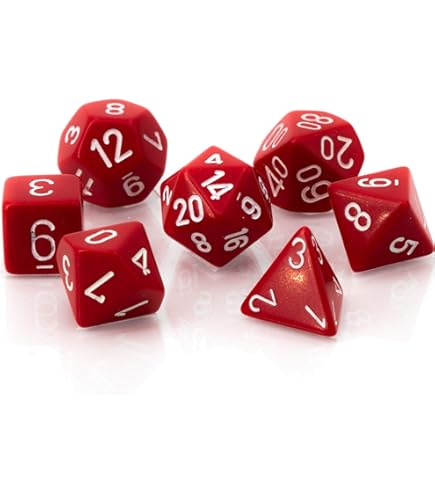 Amazon.com: Chessex CHX27478 Dice-Velvet Set, Black/Red, Large