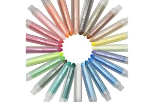 luckyrain Sidewalk Chalk With Holder for Kids Washable Toddler Chalk Art Tool for Blackboard/Whiteboard/Paper/Glass Kids Children Drawing Writing,24PCS