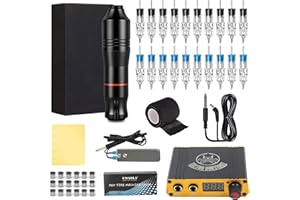 Jconly Tattoo Pen Machine Kit - Rotary Tattoo Machine Pen with Accessories and Case