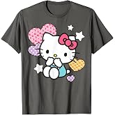 Hello Kitty Stars and Patched Hearts Apples Cherries Daisies T-Shirt