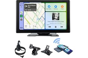 2025 Upgraded Wireless Carplay for Apple & Android Auto Screen, 9 Inch IPS Touchscreen Car Play Driveplay Multimedia Player w