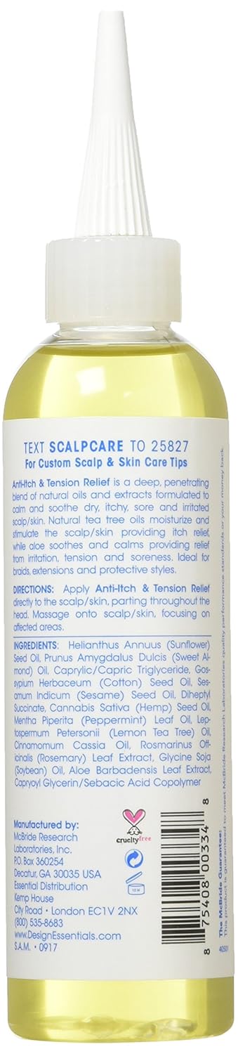 Design Essentials Scalp & Skin Care Anti-itch & Tension Relief, Tea Tree & Aloe, 4 Oz: Beauty