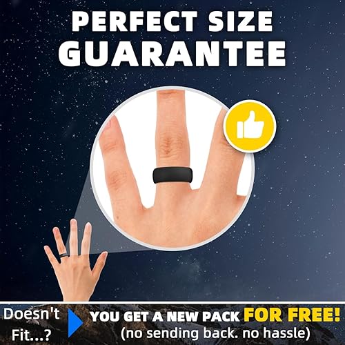 Egnaro Silicone Ring Men, Inner Arc Ergonomic Breathable Design