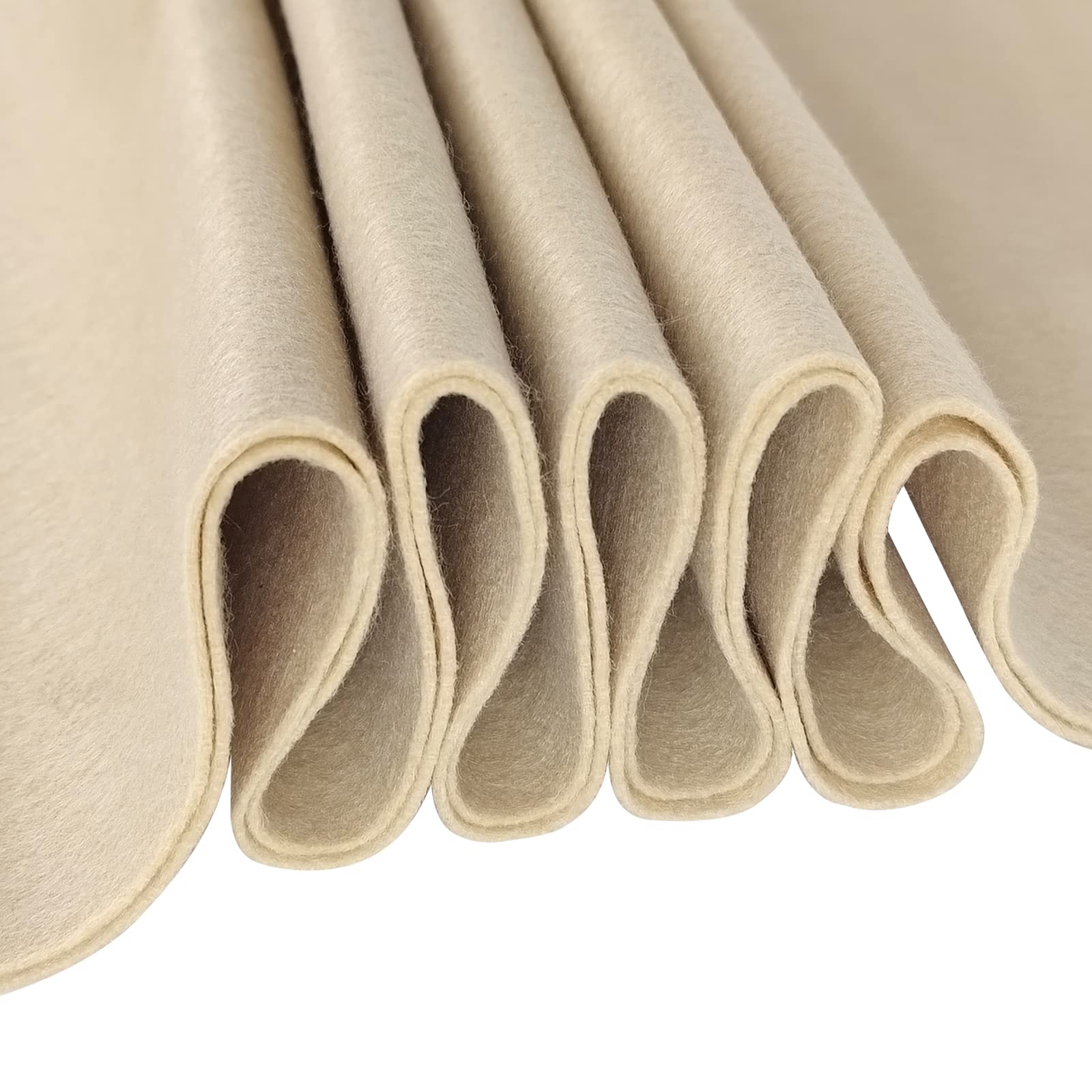 Jtnohx Colour Felt Fabric, 1.4mm Felt Sheets for Crafts, 90x90cm Soft Craft Fabric for Art and Sewing Projects (Lime Soil)