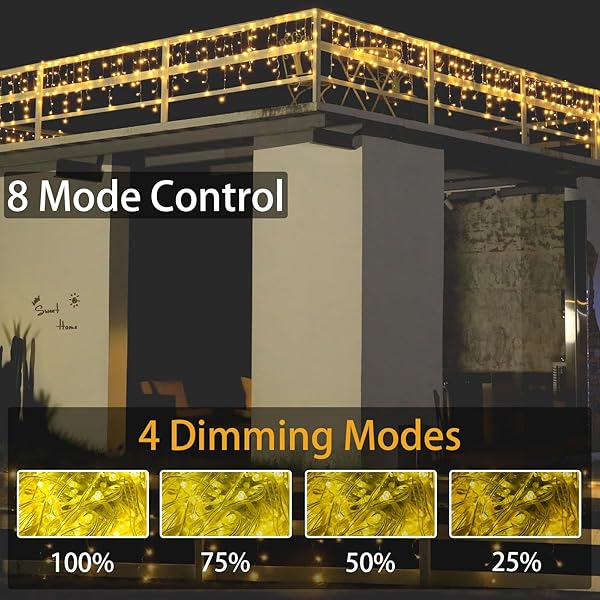 SOSHOT CHRISTMAS STRING LIGHTS OUTDOOR – 131FT/40M 1680 LED 8 MODES WITH REMOTE CONTROL AND APP WATERPROOF CHRISTMAS LIGHTS FOR PATIO YARD GARDEN WEDDING PARTY-WARM WHITE
