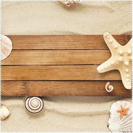 Amazon Co Jp ランチョンマット オーシャン サンディ ビーチ ヒトデ 木製 12x12インチ ワンピース 耐熱 ノンスリップ ダイニングテーブル用 12x12x4 In ホーム キッチン