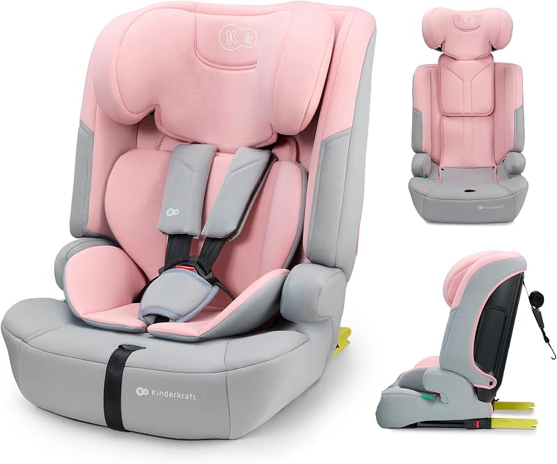 Kinderkraft Safety FIX 3 PRO I-Size Car Seat Pink 76-150 cm Isofix Top Tether
