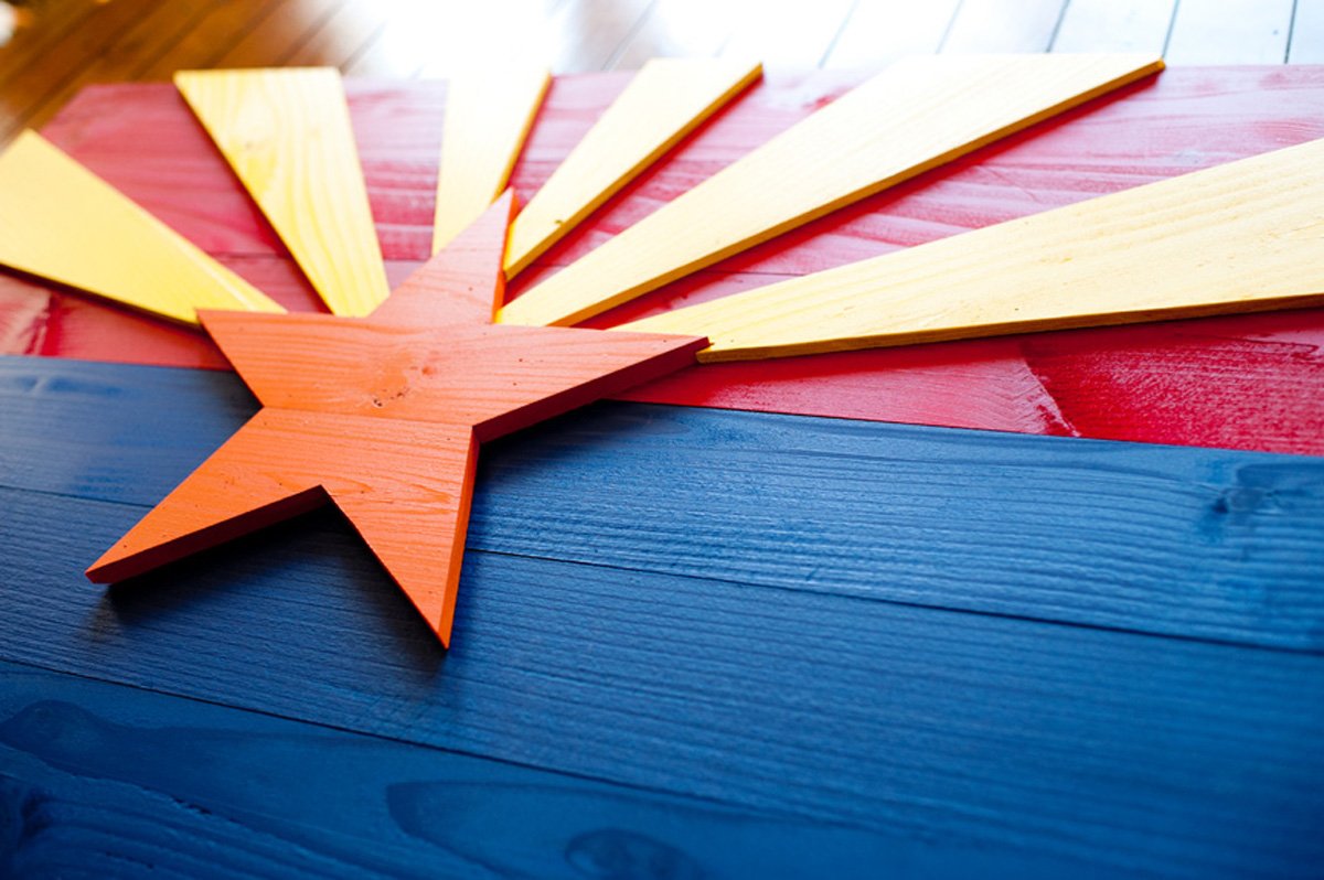 Amazon Com Arizona Wood Flag Arizona State Flag Handmade