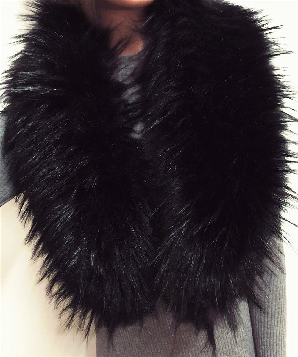 Yetagoo Faux Fur Collar Women's Neck Warmer Scarf Wrap Gatsby 1920s Shawl Accessories Yetagoo Faux Fur Collar Women's Neck Warmer Scarf Wrap Gatsby 1920s Shawl Accessories