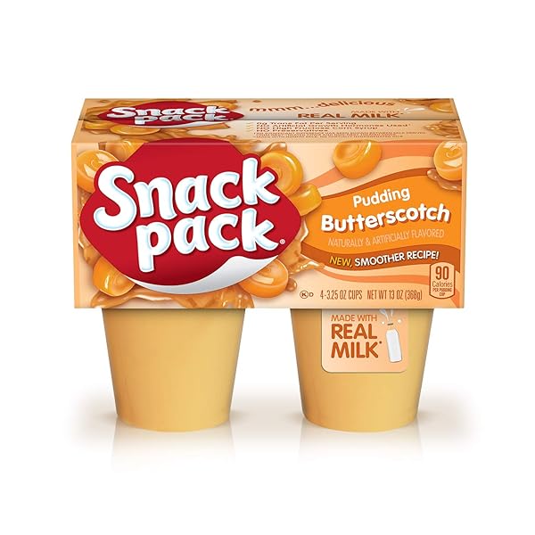 SNACK PACK BUTTERSCOTCH PUDDING CUPS, 4 COUNT