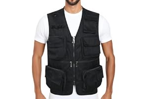 LISUHEPEAL Men’s Fishing Vest Summer Outdoor Work Safari Travel Photo Vest with Multi Pockets