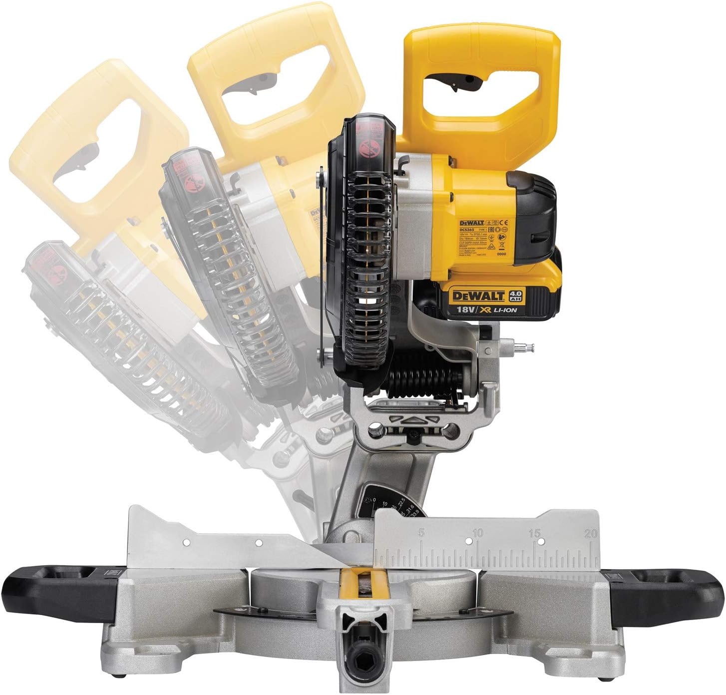 Dewalt DCS365M2 18 V 184 mm Cordless Mitre Saw - Yellow - Image 5