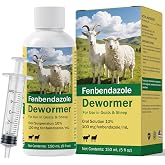 Scrabillion Dewormer for Goats, Fenbendazole Suspension 10% for Sheep | Liquid Dewormer for Roundworms, Lungworms, Tapeworms &amp; More, 150ml