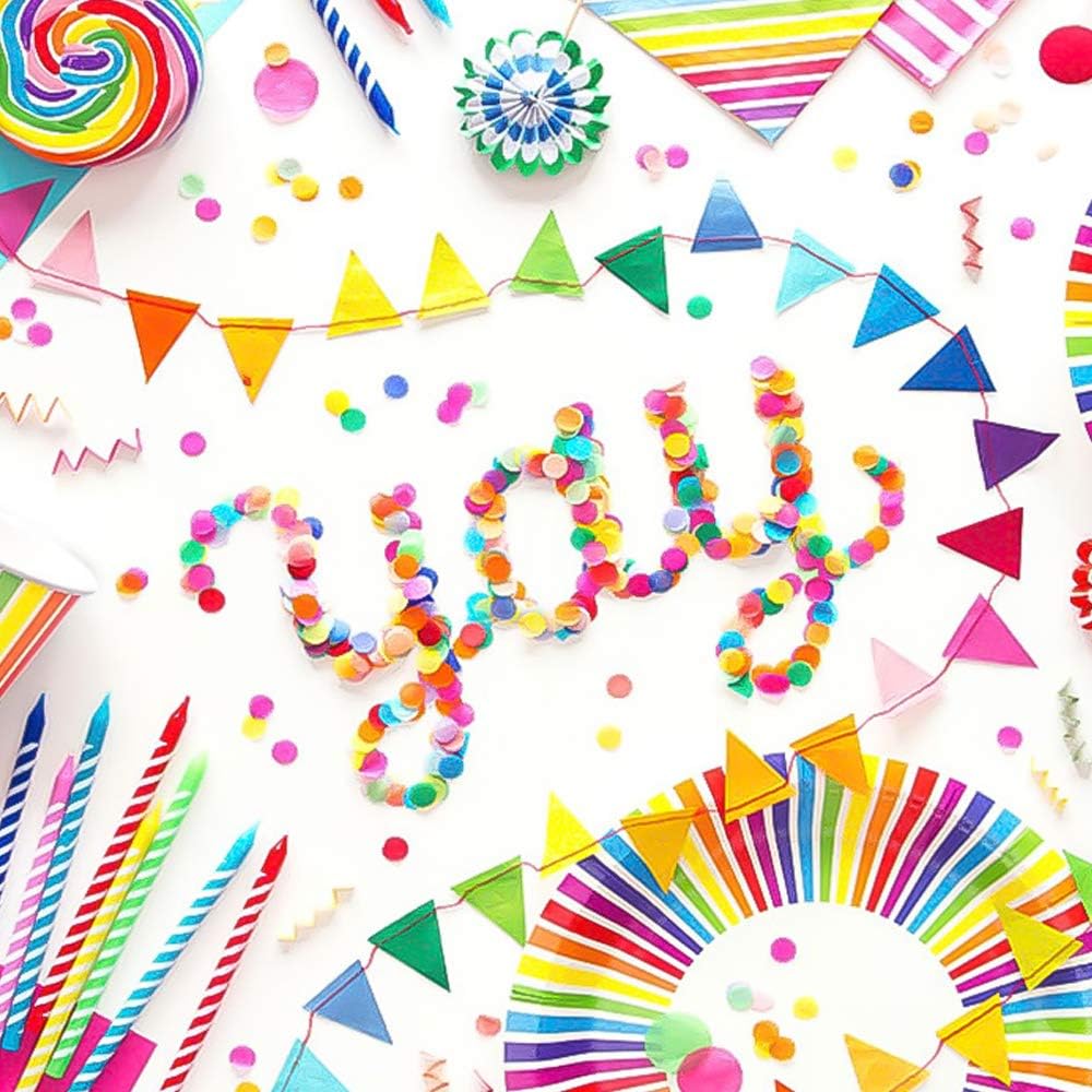 Huture Colorful Confetti Round Tissue Paper Dot Confetti Hand Throwing Confetti Circle Confetti Foil Sequins for Birthday Party Supplies Wedding Festival Table Decorations DIY Craft Tool 30g/1.1Oz - Image 3