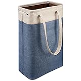 i BKGOO Laundry Basket with Handles Grey&Blue Slim
