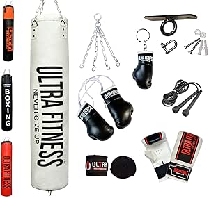 ULTRA FITNESS Heavy Boxing 4ft 5ft Lleno Sacos de Boxeo Set ...
