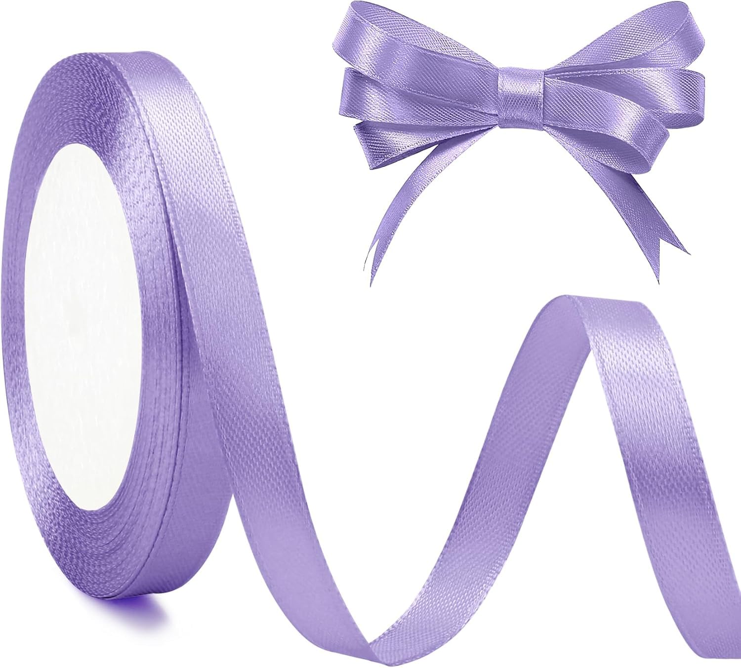 Nsetriu 10mm Champagne Gold Ribbon Christmas Tree Ribbon Craft Ribbon Thin Ribbon for Crafting Christmas Ribbon for Cakes 23m Gold Polyester Double Sided Satin Ribbon for Engagement Party, Hen Party, Easter