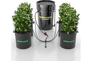 MARS HYDRO Auto Drip Irrigation Kits Garden Watering System for Indoor, Lawn, Greenhouse, Yard, 5-Gallon Bucket 22W Water Pump with 8 Drip Emitters