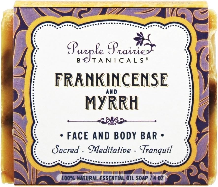 Frankincense & Myrrh Facial Cleansing Bar Soap- by Purple Prairie Botanicals