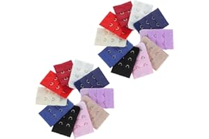 DOITOOL 20pcs Narrow 3-row 2-hook Bra Extenders Set Clip Buckles for Women’s Bras, Multi-color Accessories
