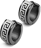 Kikuchi Titan Ohrringe 10mm - Mattierte Klapp-Creolen Für Damen & Herren